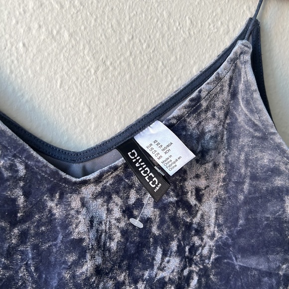 H&M DIVIDED Crushed Velvet Long Crop Tank - Picture 6 of 7